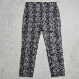 Women's Snakeskin Print Pants XL Stretch Pull-On High Rise Made in USA NWOT